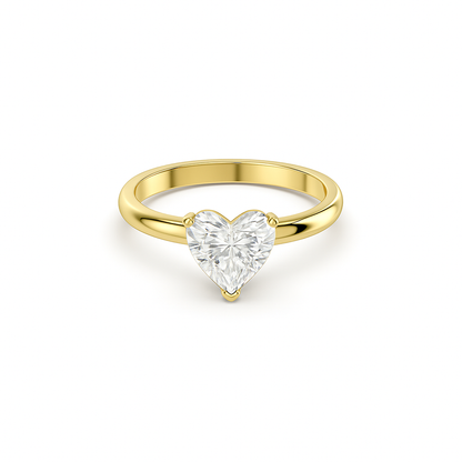Heart Lab Diamond Solitaire Ring | IGI Certified