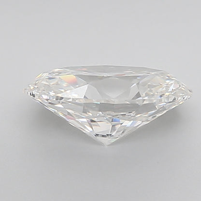 oval cut white lab grown diamond igi certified top view