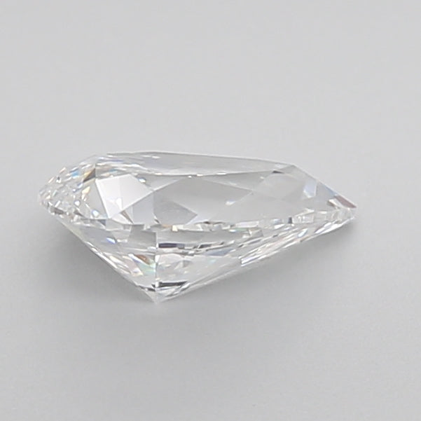 pear cut white lab grown diamond igi certified top view