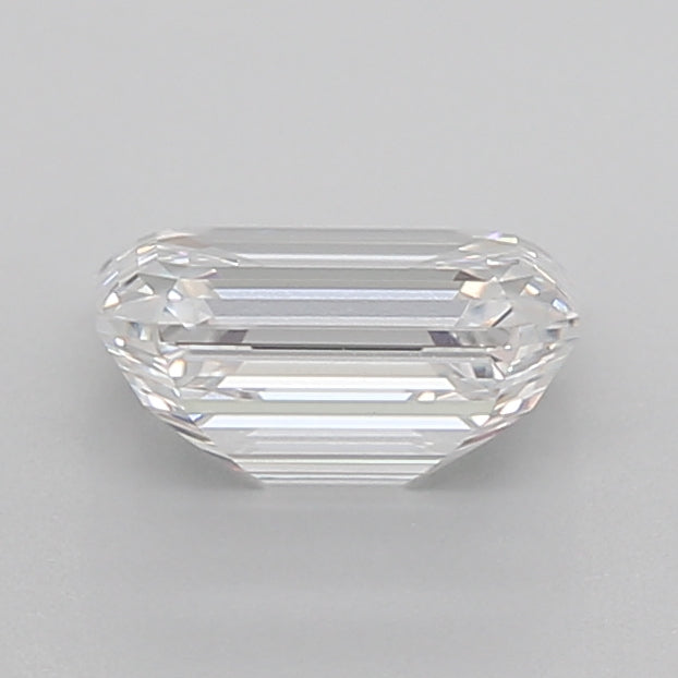 emerald cut white lab grown diamond igi certified top view