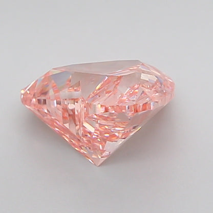 heart cut fancy vivid pink lab grown diamond igi certified side view