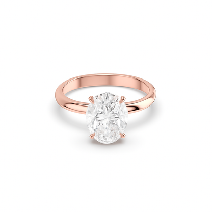 Oval Lab Diamond Solitaire Ring | IGI Certified