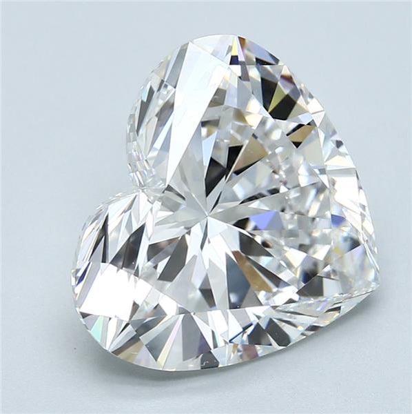 heart cut natural diamond gia certified side view excellent cut