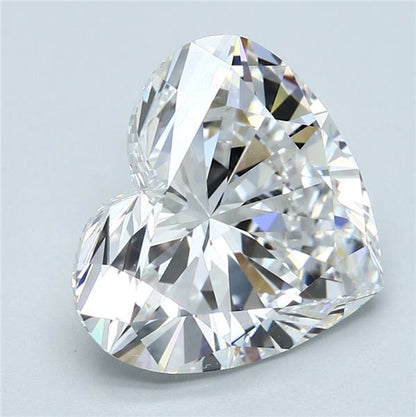 heart cut natural diamond gia certified side view excellent cut