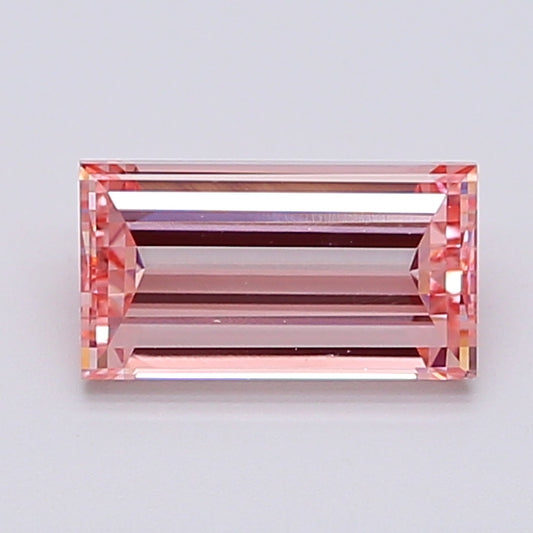 fancy vivid pink baguette shape diamond precision cut