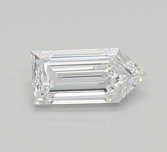 white bullet shape diamond precision cut