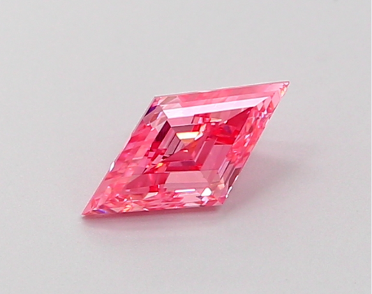 fancy vivid pink kite shape diamond custom precision cut