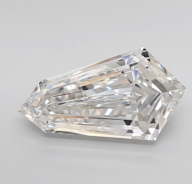 white shield shape diamond custom precision cut