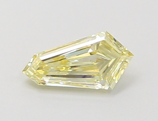fancy vivid yellow shield shape lab grown diamond