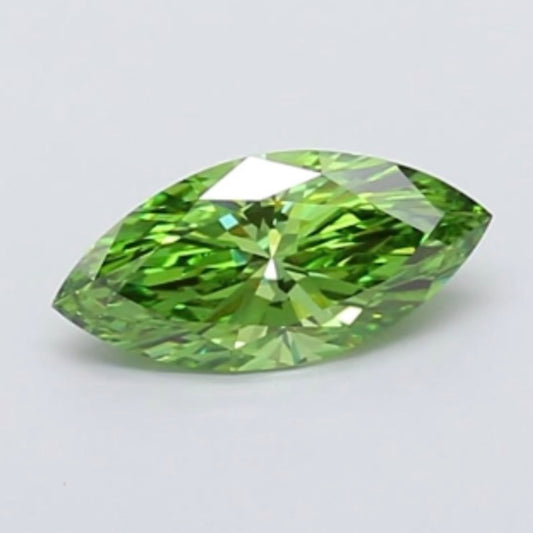 igi certified fancy vivid green marquise cut lab grown diamond