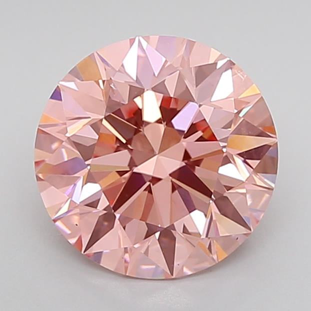 igi certified fancy vivid pink round cut lab grown diamond video