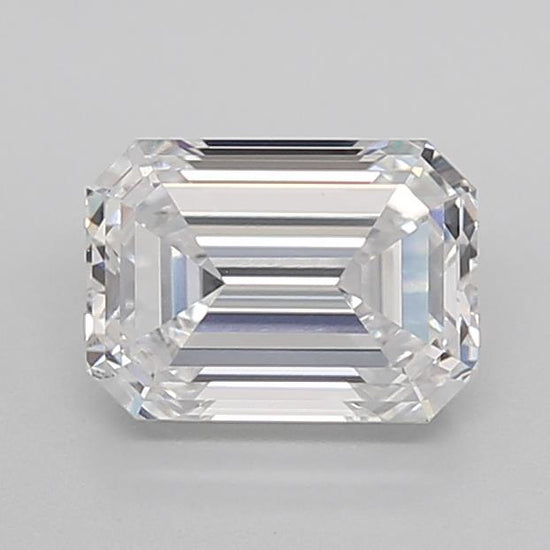 igi certified emerald cut white lab grown diamond video d f color
