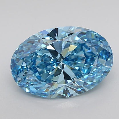 igi certified fancy vivid blue oval cut lab grown diamond video