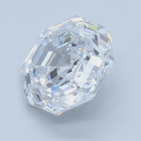 white octagonal shape diamond custom cut video