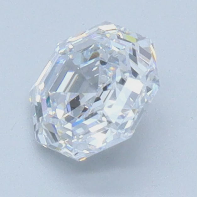 white octagonal shape diamond custom cut video