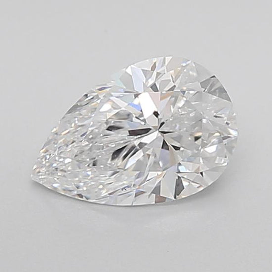 igi certified pear cut white lab grown diamond video d f color
