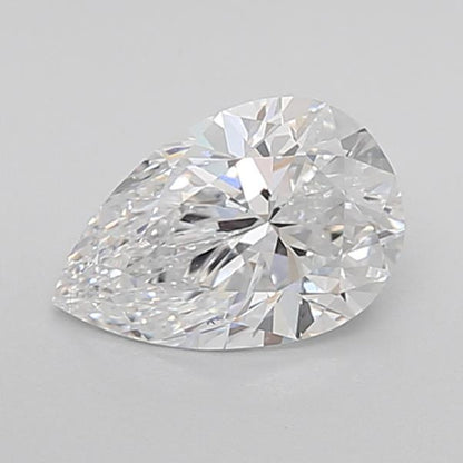 igi certified pear cut white lab grown diamond video d f color
