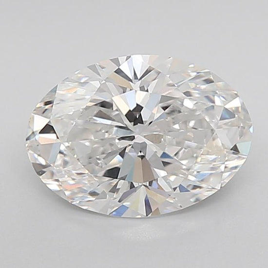 igi certified oval cut white lab grown diamond video d f color