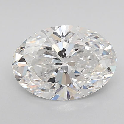 igi certified oval cut white lab grown diamond video d f color