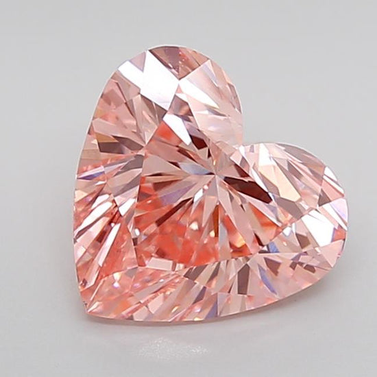 igi certified fancy vivid pink heart cut lab grown diamond video
